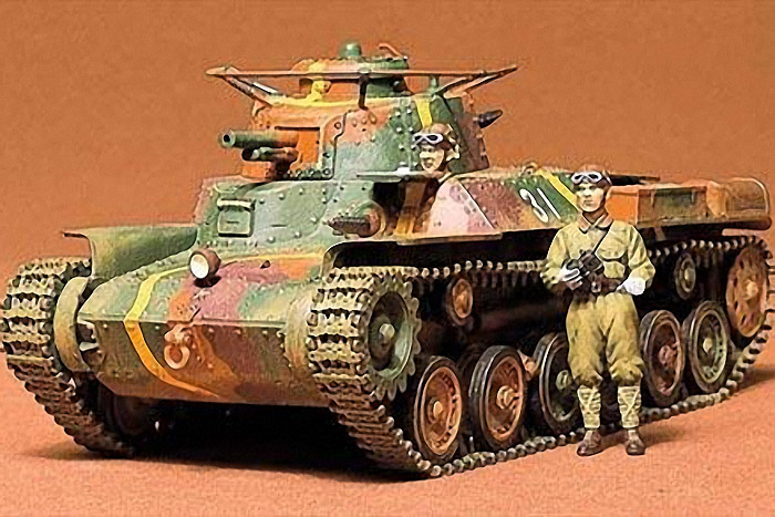 Модель - Японский средний танк Type 97 (CHI-HA) 1937г. с 2 фигурами (. 