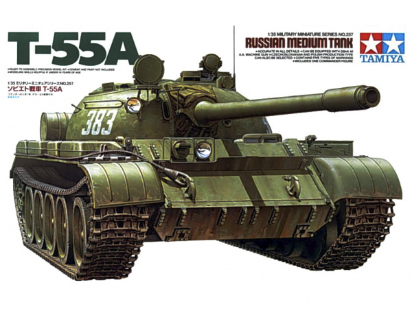  Модель Советский танк Т-55А с одной фигурой (1:35)