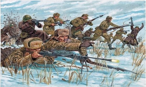 Советская пехота в зимней форме WWII