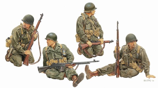 Модель - Солдаты US ARMY TANK RIDERS 1944-45