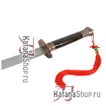Китайский меч Longhubaodao в коричневых ножнах. 