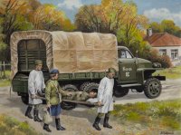 Studebaker US6 with Soviet Medical Personnel