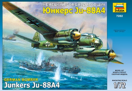 Модель - Немецкий бомбардировщик JU-88 A4