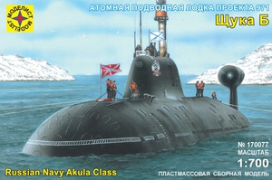Модель - подводная лодка проекта 971 &quot;Щука-Б&quot; (1:700)