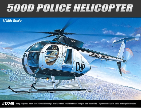 Модель - Вертолет HUGHES 500D Police Helicopter  (1:48)