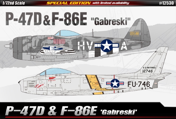 Модель - Самолёт  P-47D &amp; F-86E GABRESKI  (1:72)