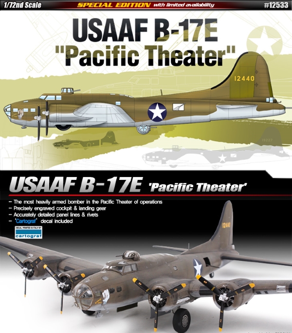 Модель - Самолёт  USAAF B-17E Pacific Theater  (1:72)