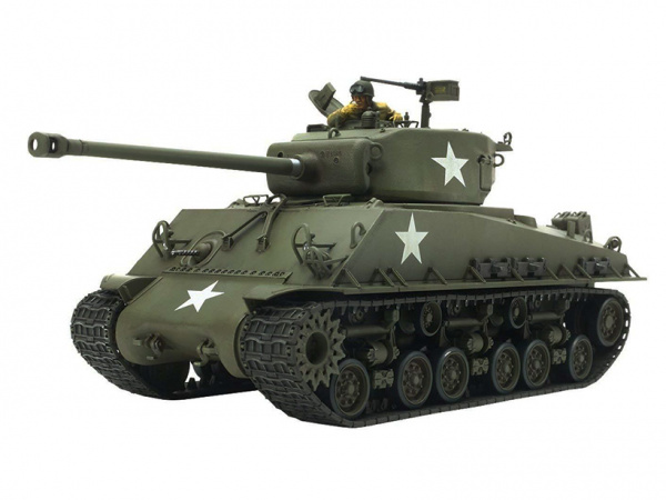 Модель - M4A3E8 Sherman Американский средний танк с фигурой командира. 