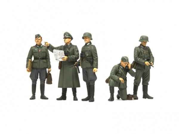 Немецкие пехотинцы (5 фигур, с МР-40, MG-34, MG-42, французс. 