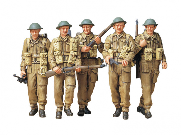 Модель - Английская пехота в дозоре (5 фигур) (1:35). 