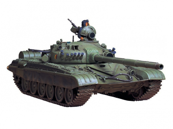 Модель - Советский танк Т-72 М1 с металлическими решетками радиатора . 