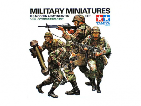 Модель - Американские современные пехотинцы с М16А1, М203, М47 и М60 