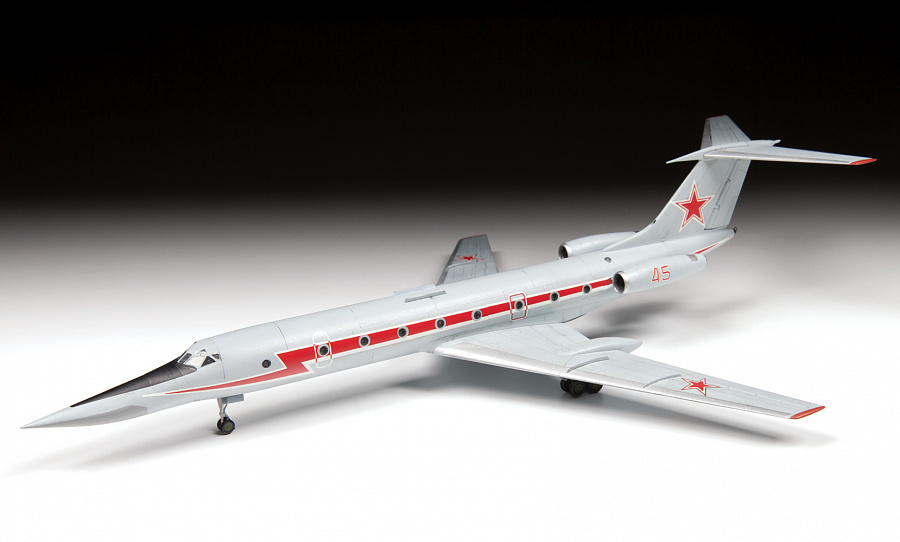 Модель - Учебно-тренировочный самолёт ТУ-134 УБЛ (1:144). 