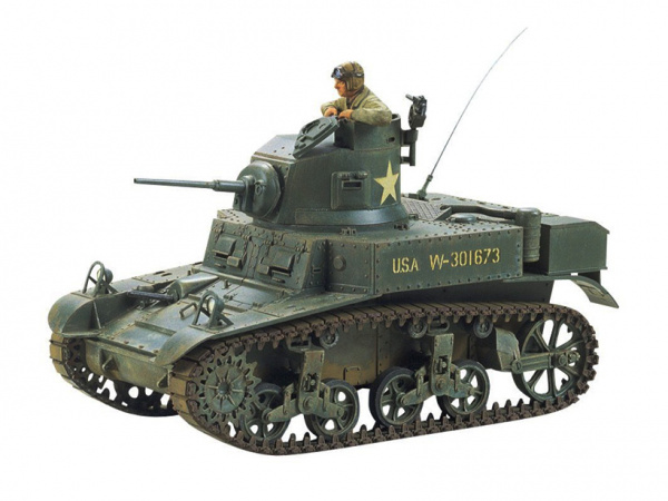 Модель - Американский легкий танк M3 Stuart с фигурой командира (1:35. 