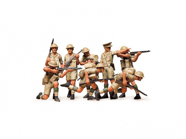 Модель - Английские пехотинцы, Африканский корпус. 8 фигур (1:35). 