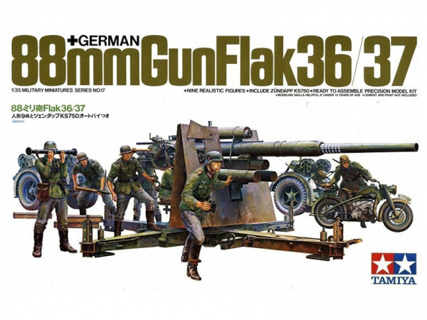 Модель - 88 мм пушка Gun Flak 36/37 (1:35)