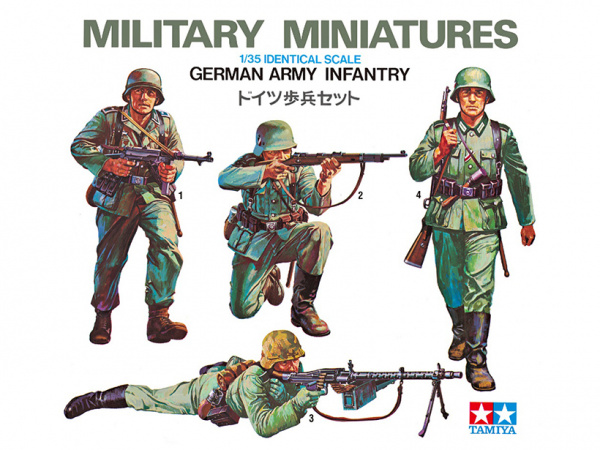 Модель - Немецкие пехотинцы. 4 фигуры (1:35)