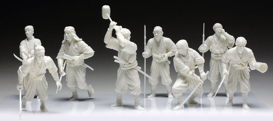 Модель - Японские самураи 8 фигур (1:35). 