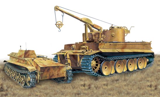 Модель - Инженерный немецкий танк Bergepanzer Tiger I