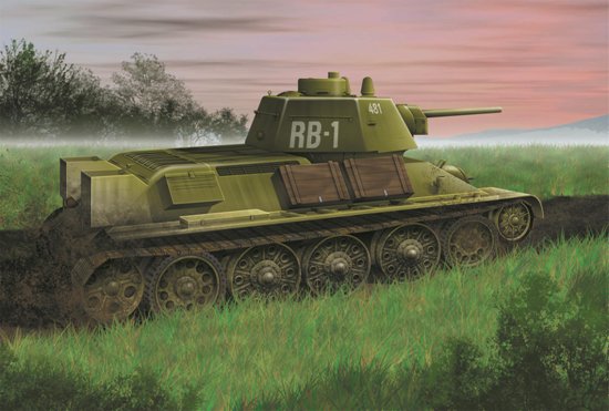 Модель - Советский танк T-34/76 образца 1943 года. 1/72