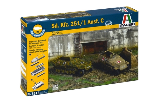 Модель - БТР  Sd.Kfz.251/1 Ausf.C  (2 быстросборные модели) (1:72)