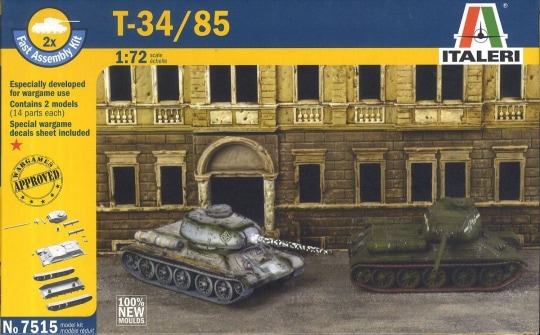 Модель - танк T-34/85 (2 быстросборные модели) (1:72)