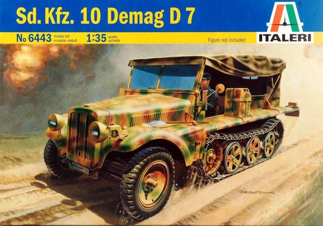 Модель - Немецкий полугусеничный БТР Sd.Kfz. 10 Demag D7 с командой д