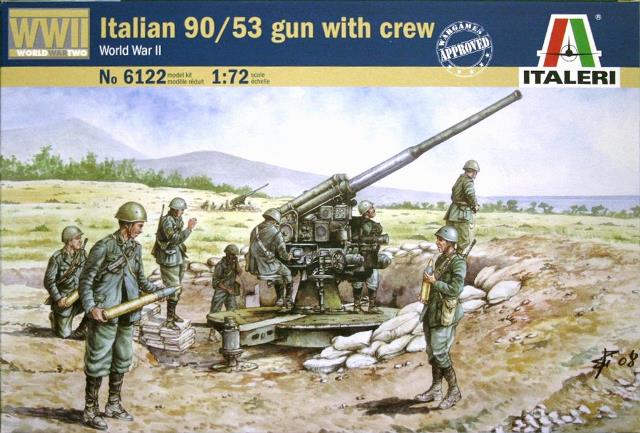Italian 90/53 gun with crew