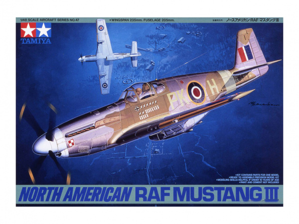  Модель Английский истребитель N.A.RAF Mustang III (1:48)