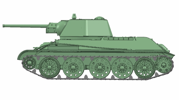 Модель - Советский средний танк Т-34. 