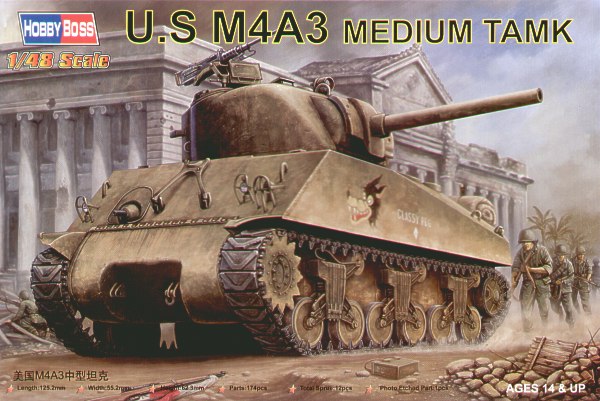 Модель - U.S M4A3 Medium Tank