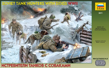 Soviet Tank Hunters With Dogs WWII